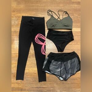 Lot of teen/women activewear tops and bottoms